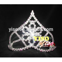 Mode Rhinestone klar Blume Festzug Tiara